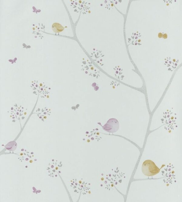 Casadeco - My Little World - Oiseaux - Parme/Jaune - MLW29835236 - Batch 2219016